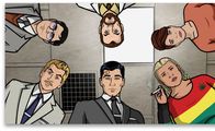 Archer – (im Uhrzeigersinn) Cyril Figgis; Doctor Krieger; Cheryl Tunt; Pam Poovey; Sterling Archer; Ray Gillette