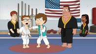 American Dad! – Vorne, l-r: Steve, Snot, Sensei Tom