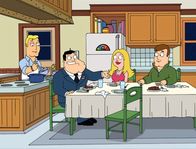 American Dad! – (v.l.n.r.) Terry Bates; Stan Smith; Francine Smith; Greg Corbin