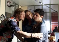 Der letzte Bulle – On left: Mick Brisgau (Henning Baum), in the middle Gabi Kringge (Sonja Kirchberger) and on right Andreas Kringge (Maximilian Grill).