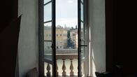 In den Uffizien – Allein schon der Blick aus dem Fenster der Uffizien auf Florenz wirkt wie ein Gemälde.