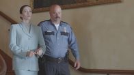True Nightmares – Linda Hazzard (Mercedes Manning) is arrested by policeman (Anthony Pennello).