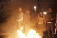 Cabin Fever - The New Outbreak – L-R: Bert (Dustin Ingram), Karen (Gage Golightly), Marcy (Nadine Crocker), Jeff (Matthew Daddario)
