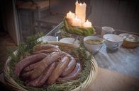 Zu Tisch ... – Zu Weihnachten kommen am Weißensee geräucherte Würste (Selchwürste) auf den Tisch.