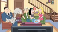American Dad! – L-R: Stan, Roger, Jeff, Hayley, Klaus, Francine
