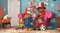 Paddingtons Abenteuer – v.li.: Judy Brown, Paddington, Mr. Brown, Tante Lucy, Jonathan Brown