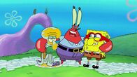 SpongeBob Schwammkopf – L-R: Squidward, Mr. Krabs, SpongeBob