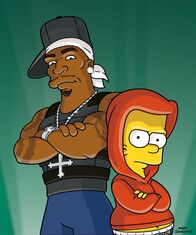 Die Simpsons – Unglaublich: Bart (r.) trifft auf 50 Cent (l.) ...