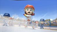 Super Wings – Drew schießt ein Tor für seine Mannschaft.