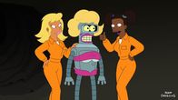 Futurama – Klappt Leelas Plan, Bender (M.) per Verkleidung die Wachen ablenken zu lassen?