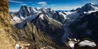 Bergwelten – Grandes Jorasses mit Mont-Blanc Massiv
