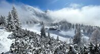 Unterwegs beim Nachbarn – Hochwinter in Berchtesgadener Alpen – Schneibsteinhaus und Schneibstein.