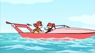 Fix & Foxi – Fix und Foxi fahren Motorboot.
