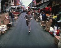 Rocky II – Bereitet sich auf einen neuen Kampf vor: Rocky Balboa (Sylvester Stallone) ...