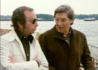 Tatort – K.F. Kastrup (re., Günter Pfitzmann) und Röhricht (Harry Wüstenhagen).