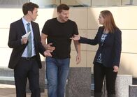 Bones - Die Knochenjägerin – Sweets (John Francis Delay, l.), Booth (David Boreanaz) und Brennan (Emily Deschanel) versuchen herauszufinden, wer hinter der groß angelegten Verschwörung steckt.