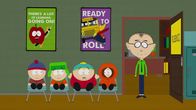 South Park – L-R: Stan, Kyle, Eric, Kenny, Mr. Mackey