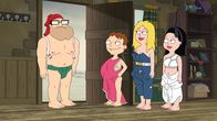 American Dad! – L-R: Stan, Steve, Francine und Hayley