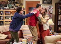 The Big Bang Theory – (v.l.n.r.) Leonard Hofstadter (Johnny Galecki); Sheldon Cooper (Jim Parsons); Amy Farrah Fowler (Mayim Bialik)