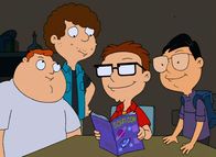 American Dad! – L-R: Barry Robinson, Schmuely "Snot" Lonstein, Steve Smith, Toshi Yoshida