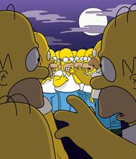 Die Simpsons – "Die Simpsons", "Schickt die Klone rein." Homer besitzt eine Hängematte, die, wenn man sich zu schnell darin dreht, einen Klon des darin Sitzenden produziert. Bald hat Homer eine ganze Armee seiner Klone, die über das Land herfallen. Lisa setzt ein Waffenverbot in Springfield durch. Als Billy the Kid und seine Gefolgsleute von den Toten auferstehen, haben sie leichtes Spiel mit der wehrlosen Polizei. Die Simpsons machen einen Ausflug zur Insel des Dr. Hibbert, der die Besucher in Tiere verwandelt.