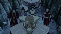 Avatar - Herr der Elemente – L-R: Zuko, Sokka, Bumi, Appa, Toph, Katara, Suki