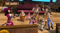 Peter Pan - Neue Abenteuer – Captain Hook und seine Mannschaft hecken ean Deck der Jolly Roger neue fiese Pläne aus.