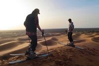 Bergwelten – v.li.: Matthias Haunholder und Matthias Mayr im Erg Chebbi auf Marokkos größter Wanderdüne