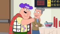 Family Guy – Peter (l.) nimmt mit Joe an einem Bingo-Abend teil und entwickelt mehr als nur Begeisterung für dieses Spiel. Joe allerdings trägt die Konsequenzen ...
