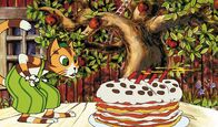 Pettersson und Findus – Endlich ist es soweit: Findus kann die Kerzen auf seiner Geburtstagstorte auspusten.