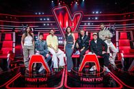 The Voice Kids – (v.l.n.r.) Melissa Khalaj; Wincent Weiss; Alvaro Soler; Lena Meyer-Landrut; Michi Beck; Smudo; Thore Schölermann