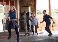 The Gifted – THE GIFTED: L-R: Natalie Alyn Lind, Percy Hynes White, Amy Acker and Stephen Moyer in THE GIFTED premiering this fall on FOX.