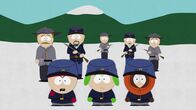 South Park – Vorne, l-r: Stan, Kyle, Kenny