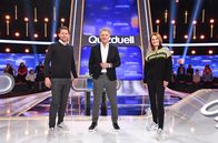 Quizduell-Olymp – Moderatorin Katrin Müller-Hohenstein (r.).