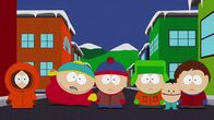 South Park – L-R: Kenny, Eric, Stan, Kyle, Ike Broflovski, Clyde