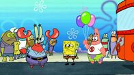 SpongeBob Schwammkopf – Vorne, l-r: Mr. Krabs, SpongeBob, Patrick