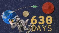 Geschichte in Zahlen – Die Reise von der Erde zum Mars würde 360 Tage lang andauern, in denen eine Strecke von 960 Millionen Kilometer zurückgelegt werden müssten.