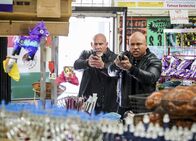 Navy CIS: L.A. – "Searching" -- Pictured: Bill Goldberg (DOJ Agent Lance Hamilton) and LL COOL J (Special Agent Sam Hanna). Department of Justice (DOJ) Agent Lance Hamilton (Bill Goldberg) asks Sam for assistance in locating a former U.S. border patrol tactical officer who disappeared following a threat by the cartel. Also, Kensi and Army Criminal Investigative Department (CID) Special Agent Steve Evans (Shane McMahon) partner on a dangerous mission to recover a stolen hard drive with sensitive military intelligence on it, on NCIS: LOS ANGELES, Sunday, March 31 (9:00-10:00 PM, ET/PT) on the CBS Television Network. Photo: Monty Brinton/CBS Ă?Â‚Ă‚