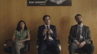 Corporate – L-R: Grace (Aparna Nancherla), Jake (Jake Weisman), Matt (Matt Ingebretson)