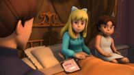 Heidi – Heidi und Clara sind traurig, als Fräulein Rottenmeier ihnen mitteilt, dass sie gehen will.