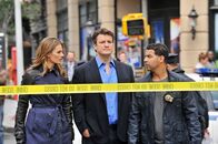 Castle – L-R: Kate Beckett (Stana Katic), Richard Castle (Nathan Fillion), Det. Javier Esposito (Jon Huertas)