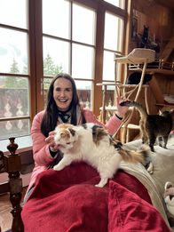 Tierische Augenblicke – Maggie Entenfellner stellt auf Gut Aiderbichl Tiere vor, die ein neues Zuhause suchen: die Katzen Muitzie und Mietzie, die Teddykaninchen Blümchen und Möhrchen, der junge Mischling Folie und seine Hundemama Penni.