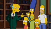 Die Simpsons – Nachdem ganz Springfield von einem Feuer zerstört wurde, bitten die Simpsons Mr. Burns (l.) um Hilfe. Wird dieser die Stadt wiederaufbauen?