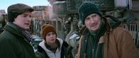 The Ice Road – v.li.: Tom Varnay (Benjamin Walker), Tantoo (Amber Midthunder), Mike McCann (Liam Neeson).