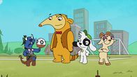 Doki – Otter Rico ist dreckig vom Fußballspielen. Ameisenbär Otto, Hund Doki und Ziege Gabi wollen ihn zu einem Bad überreden.