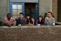 New Girl – L-R: Winston (Lamorne Morris), Schmidt (Max Greenfield), Cece (Hannah Simone), Jess (Zooey Deschanel), Nick (Jake Johnson)