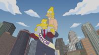 Die Simpsons – Mayor Quimby (unten); Grampa (oben)