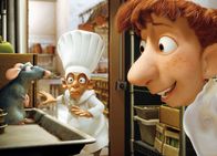 Ratatouille – L-R: Remy, Skinner, Linguini
