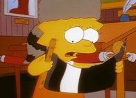 Die Simpsons – Zufällig entdeckt Lisa ein altes Stück Leinwand, worauf Jebediah Springfield gesteht, eigentlich ein Gauner zu sein.
