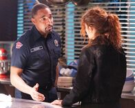 Station 19 – Ben Warren (Jason George, l.); Andy Herrera (Jaina Lee Ortiz, r.)